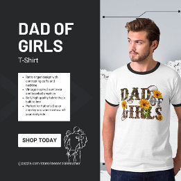 Pappa till tjejer t-shirt