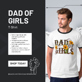Pappa till tjejer t-shirt