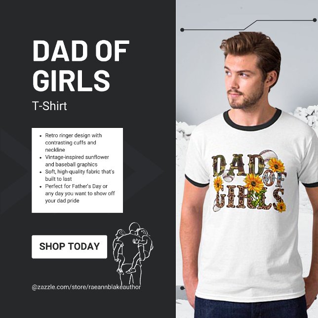 Pappa till tjejer t-shirt (Skapare uppladdad)