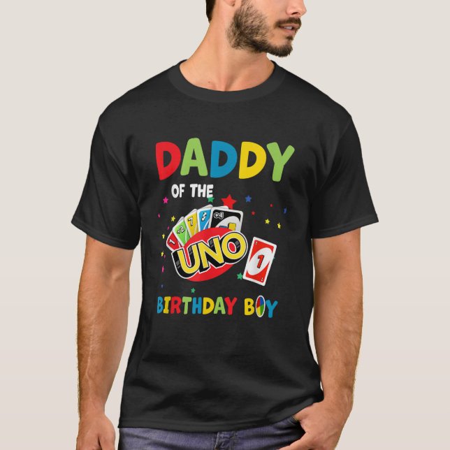 Pappa till Uno Birthday Boy Uno Birthday Boy T Shirt (Framsida)