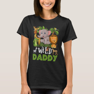 Pappa till Vilden Zoo Birthday Safari Jungle Anima T Shirt