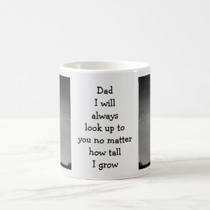 Pappa titta alltid upp mot ditt personliga foto kaffemugg