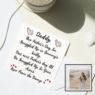 Pappa-to-be med Heartfilt Fars dag med foto Inbjudningar