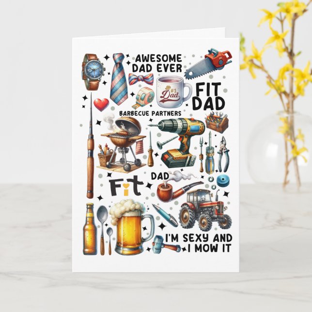 Pappa Toolbox of Life Kort (Gul blomma)