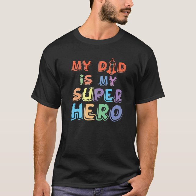 Pappa Toppen pappa Hero Far Pappa Stepdad Son Daug T Shirt (Framsida)