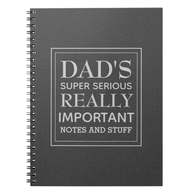 Pappa Toppen Serious Saker Anteckningsbok (Framsidan)