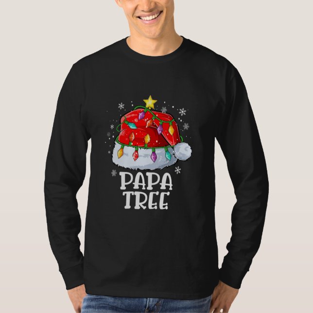 Pappa Träd jul Julafton God jul Pajamas T Shirt (Framsida)