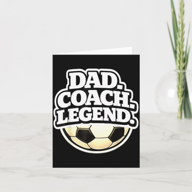 Pappa Tränare Legend Rolig Fotbollspappa Kort (Framsida)