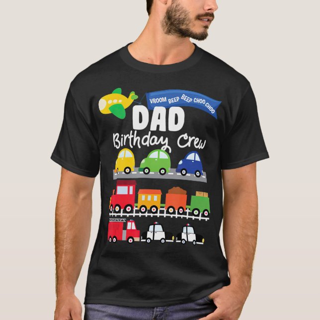 Pappa Transport födelsedag Flygplan med brand T Shirt (Framsida)