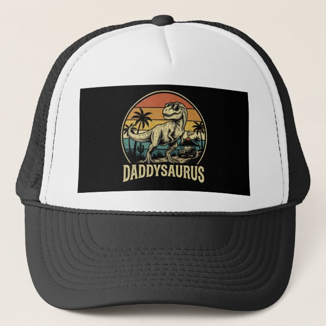 Pappa Trex Dinosaurie Pappasaurus Retro Fars Dag  Keps (Framsida)
