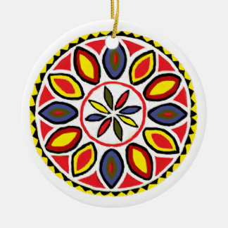 Pappa- & trippelstjärnaHex Julgransprydnad Keramik