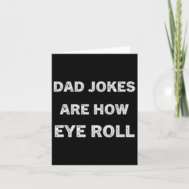 Pappa Tröja Pappajokes Är Hur Ögonrullning Present Kort (Framsida)
