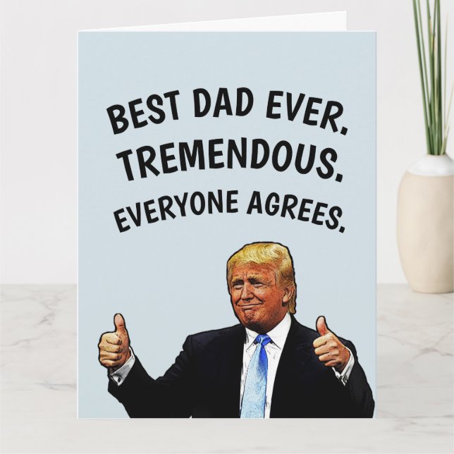 PAPPA TRUMP BIRTHDAY-hälsningskort Kort (Framsida)