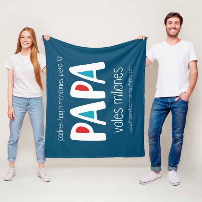 Pappa, tusendelar fleecefilt (På plats)