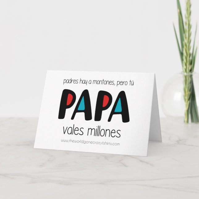 Pappa, tusendelar tack kort (Framsida)