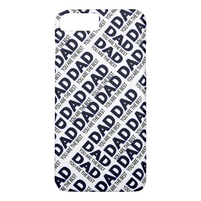 Pappa Typography iPhone 7 Plus, Barely Där Case-Mate iPhone Skal (Baksida)