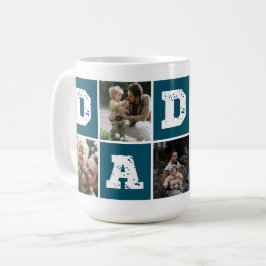 Pappa Typography Photo Collage Coffee Mugg