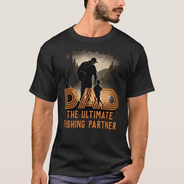 Pappa Ultimate Fiskesällskap Pappa Son Fiske T Shirt (Framsida)
