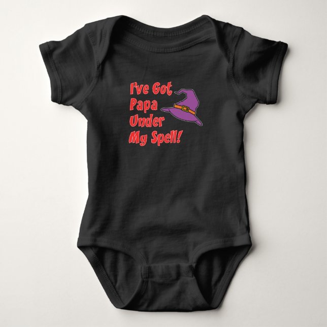 Pappa Under Min Förtrollning Halloween För Barnbar T Shirt (Framsida)