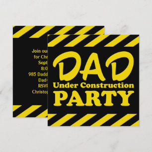 Pappa under Party Inbjudningar