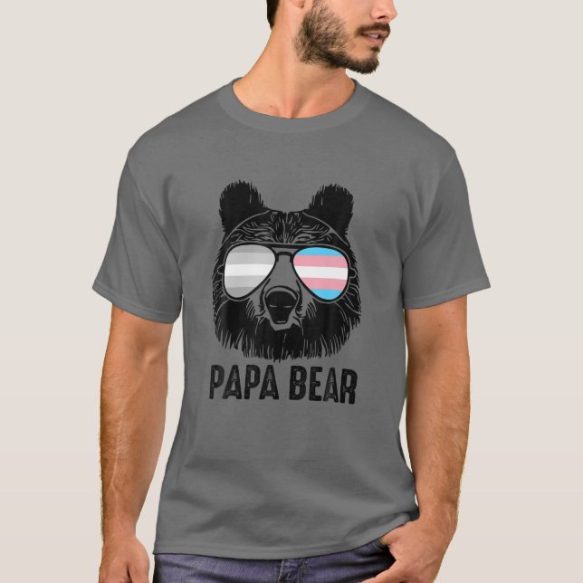 Pappa under solglaset Transgender Flagga Prid T Shirt (Framsida)