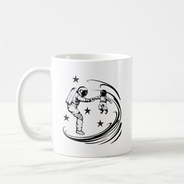 Pappa Universe Guide Fars dag Space Kaffemugg (Vänster)