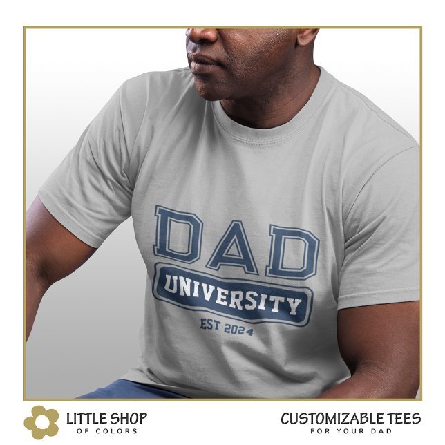 Pappa Universiteten Varsity Stil Far dag T Shirt (Skapare uppladdad)