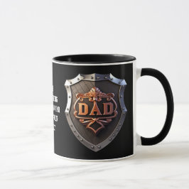 Pappa Unwavering Protection & Hero Fars dag Black Mugg