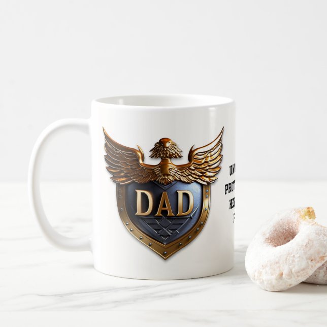 Pappa, Unwavering Protector och Hero Fars dag Kaffemugg (Med munk)