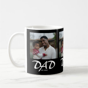 Pappa Upprättade Fet Svart 3 Foto Kaffe Mugg