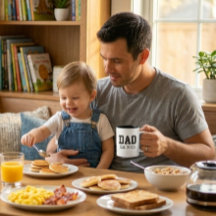 Pappa Upprättade Fet Svart Text Svart