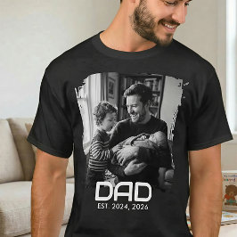 Pappa Upprättade Fet T-Shirt Med Foto