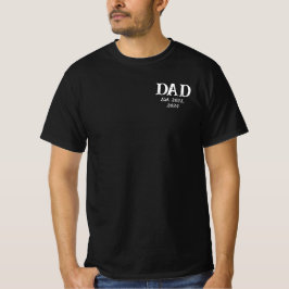 Pappa Upprättade Modern Minimalistisk Svart T-Shir T Shirt