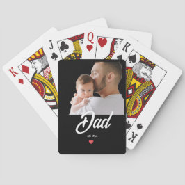 Pappa Upprättade Roligt Skript Foto Hjärta Gåva Casinokort