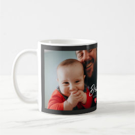 Pappa Upprättade Roligt Skript Foto Hjärta Present Kaffemugg