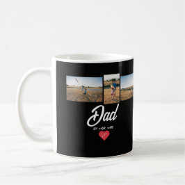 Pappa Upprättade Vit Skrift Röd Hjärtan 3 Foto  Kaffemugg