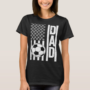 Pappa, USA, Flagga, av en fotbollsspelare Fa T Shirt