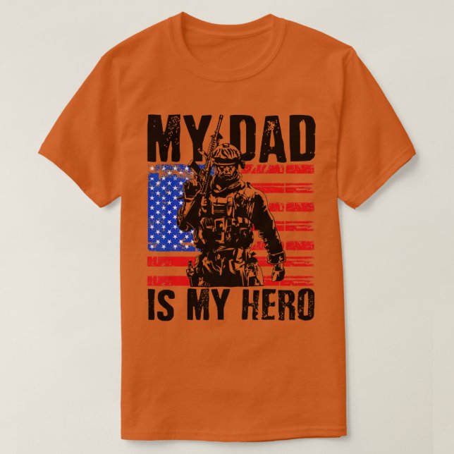 Pappa USA flagga Fars dag 4 juli T Shirt (Design framsida)