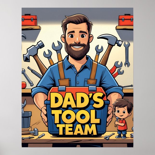 Pappa utskrivbara-team i verktyg Poster konst (Framsidan)