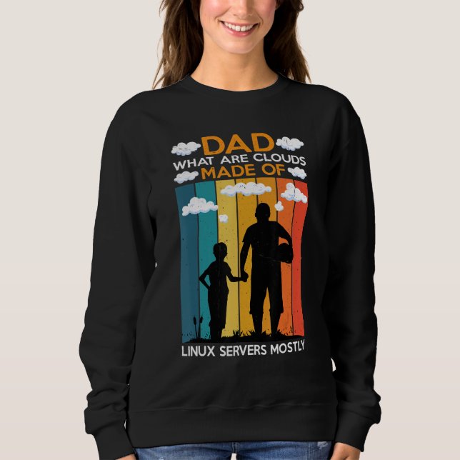 Pappa, vad är moln gjorda av? Linux-servrar mest T Shirt (Framsida)