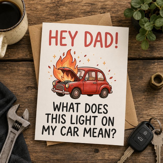 “Pappa, Vad Betyder Den Här Lampan På Min Bil?”Cit Inbjudningar (🎁 The Card Dad Won’t Stop Talking About!)