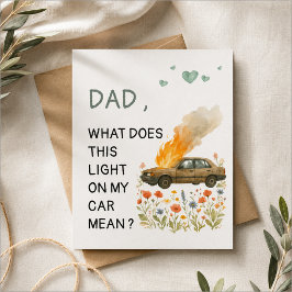 “Pappa, Vad Betyder Den Här Lampan På Min Bil?” Vykort