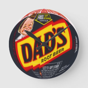 Pappa väggen för läskedryck smaksatt med rund klocka