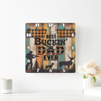 pappa varg legend, myt stark, tålig djurpo fyrkantig klocka