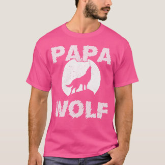 Pappa Varg Vargar Funny Far Pappa Fars dag Ide T Shirt
