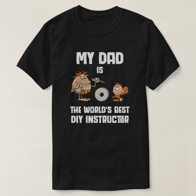 Pappa - Världens bästa DIY-instruktör T Shirt (Design framsida)