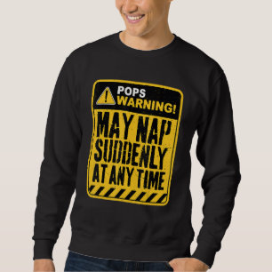 Pappa Varning Kan Sova Plötsligt När Som Helst Lång Ärmad Tröja