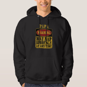 Pappa Varning Kan Sova Plötsligt När Som Helst Pre Hoodie