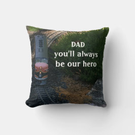 Pappa vårt hjälte med Tåg Kudde