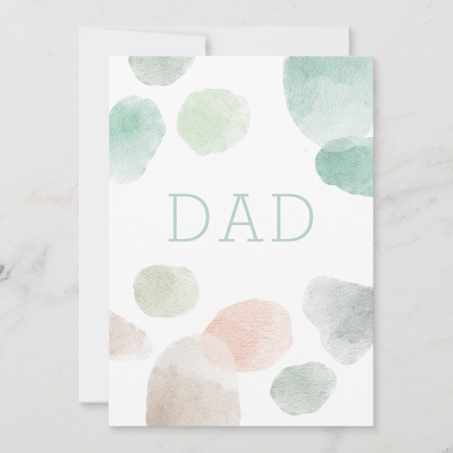 Pappa. Vattenfärgspastel abstrakt Lycklig fars dag (Framsida)